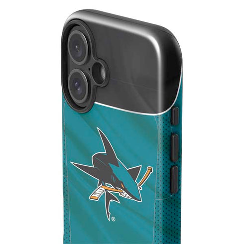 NHL San Jose Sharks Home Jersey iPhone 16 Plus Impact Case